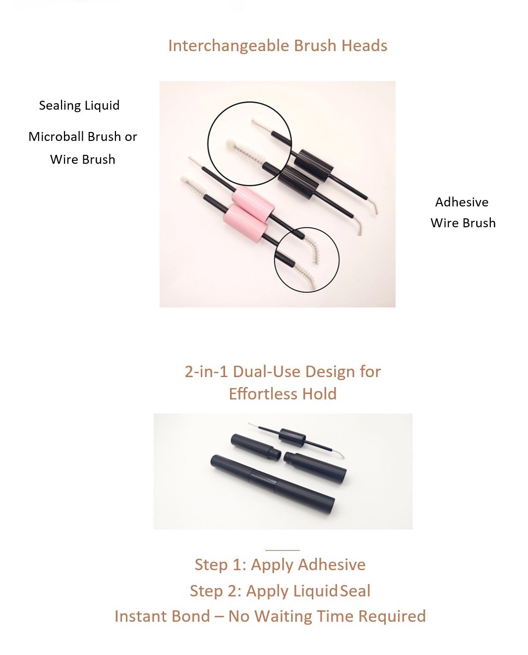 Shewincosmetic 2-in-1 Dual-Use Design eyelash glue