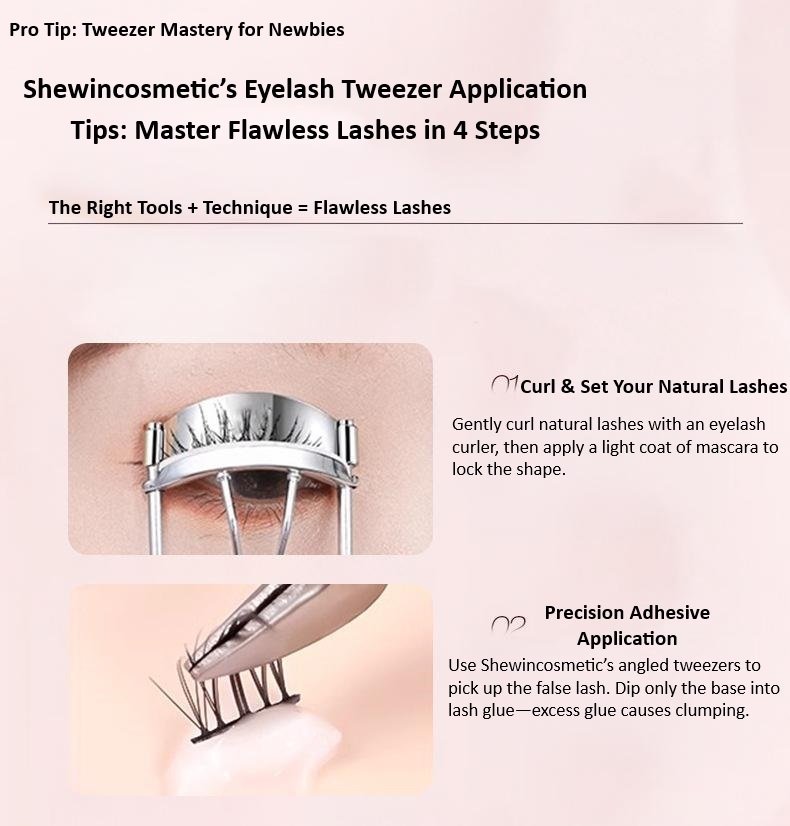 Shewincosmetic’s Eyelash Tweezer Application Tips 1