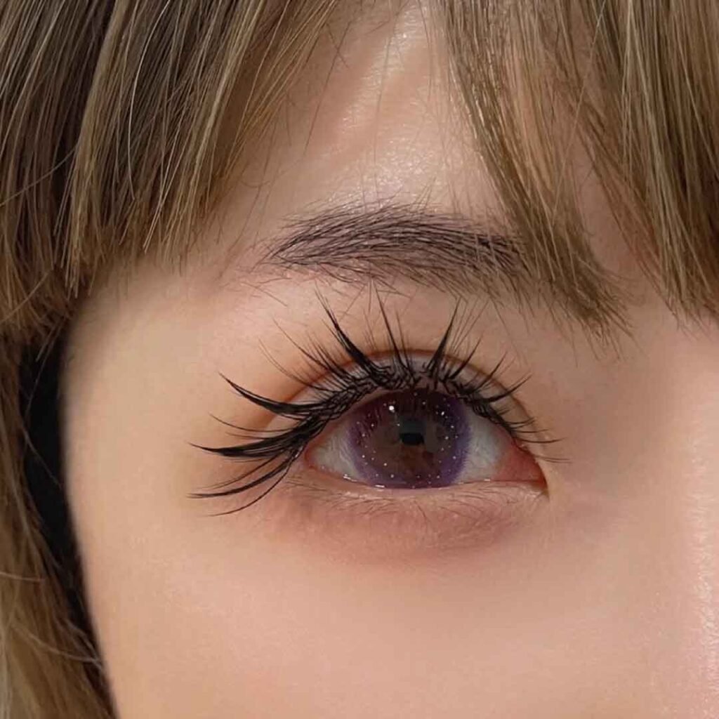 Mascara application on Shewincosmetic lash extensions - Visual effect demonstration