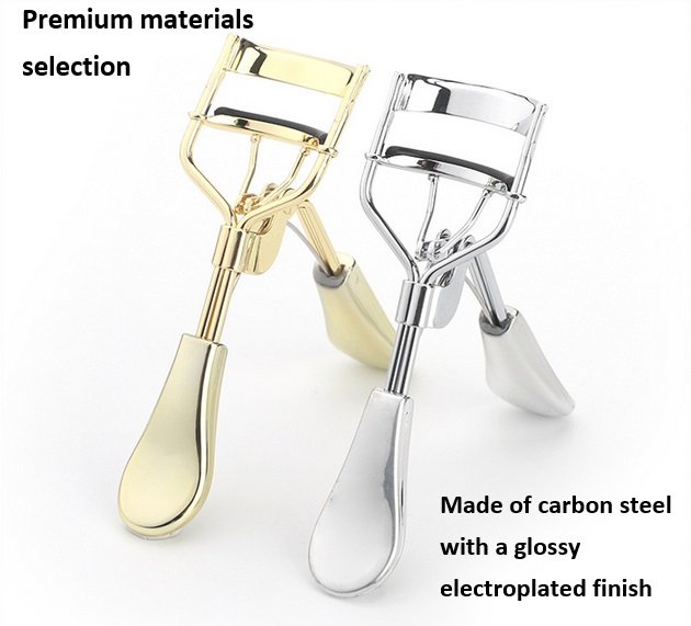 Shewincosmetic Eyelash Curler - Gold & Silver Electroplated Premium Carbon Steel