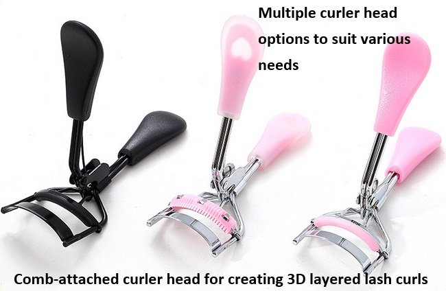 Shewincosmetic Eyelash Curler - Multiple head styles to meet various needs