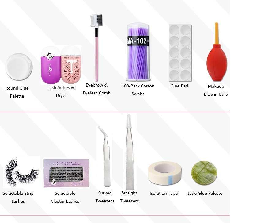 Shewincosmetic's Eyelash Extension Training Practice Kit Accessories 2